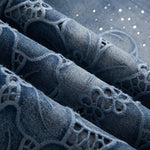 Risen Jeans Rhinestone-Transferred & Embroidered Cut-Out Jeans