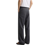 Solid-Color Single Pleat Trousers