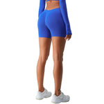 Solid Color V Waist Yoga Shorts