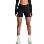 Solid Color Booty-Lifting Yoga Shorts