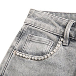 Risen Jeans Beaded-Embroidered Floral Cut-Out Ankle Jeans