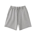 Stone-Wash Raw-Hem Shorts