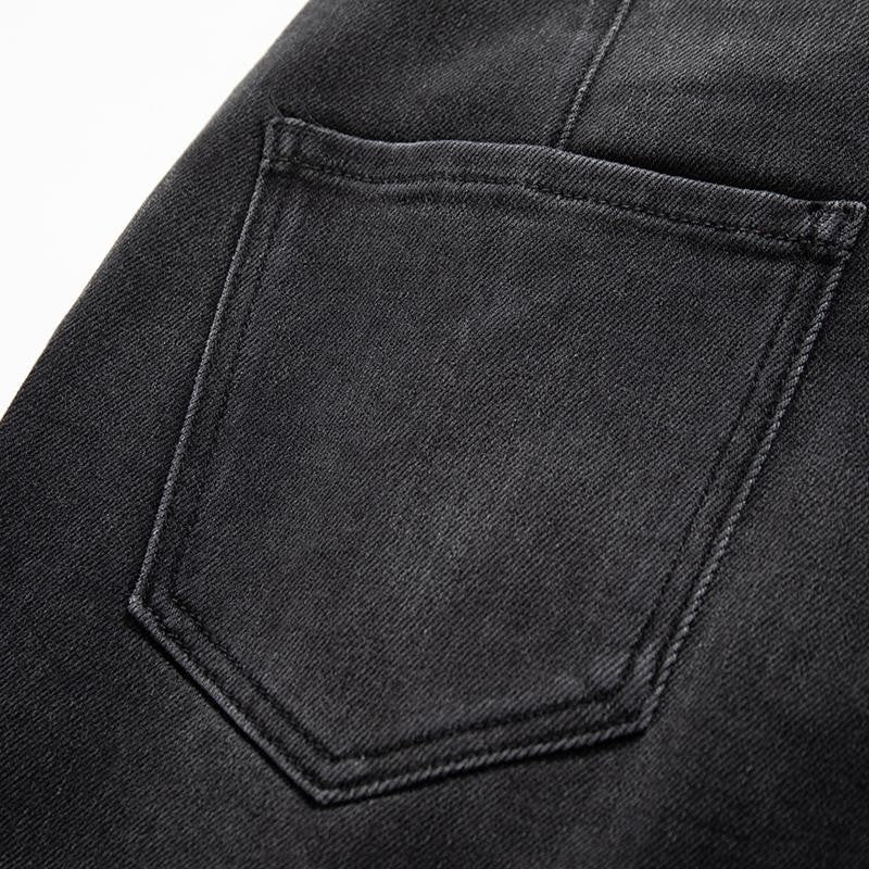 Risen Jeans Rhinestone & Rope Embroidery Straight Leg Jeans