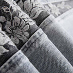 Risen Jeans Patchwork Pearl-Frog Closure Embroidered Jeans