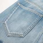 Risen Jeans Wide-Leg Rose-Embroidered Cut-Outs Jeans