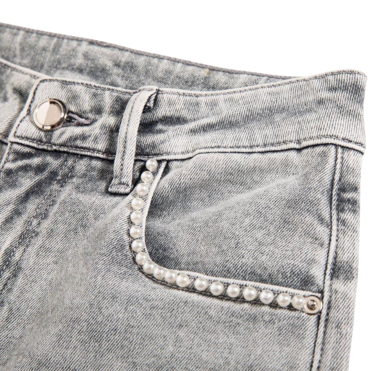 Risen Jeans Beaded-Embroidered Floral Cut-Out Ankle Jeans