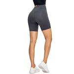 High-Waisted Solid Color Yoga Shorts