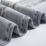 Risen Jeans Patchwork Pearl-Frog Closure Embroidered Jeans