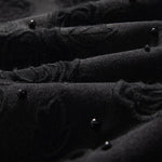 Risen Jeans Rose Embroidered Lace-Cut Jeans with Pearl Beading