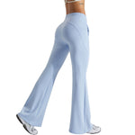 Drawstring-Waist Flare Workout Pants