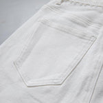 Pearl-embellished Embroidered Butterfly Denim Shorts