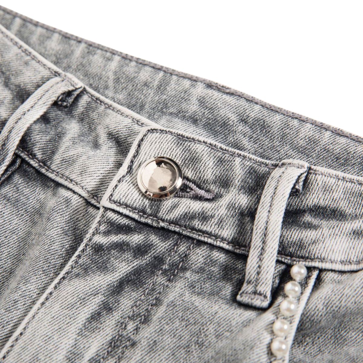 Risen Jeans Beaded-Embroidered Floral Cut-Out Ankle Jeans