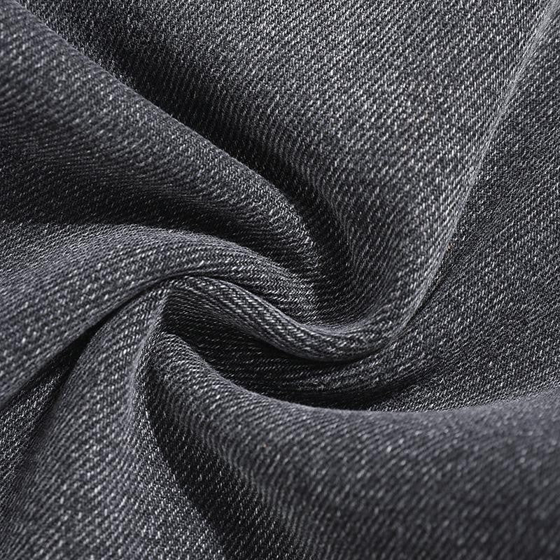 Risen Jeans Pearl-Embellished Embroidery Cut-Out Whisker Jeans