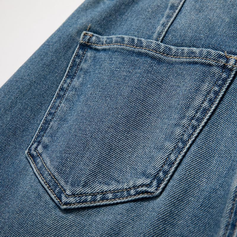 Risen Jeans Floral Embroidered Cut-Out Baggy Jeans