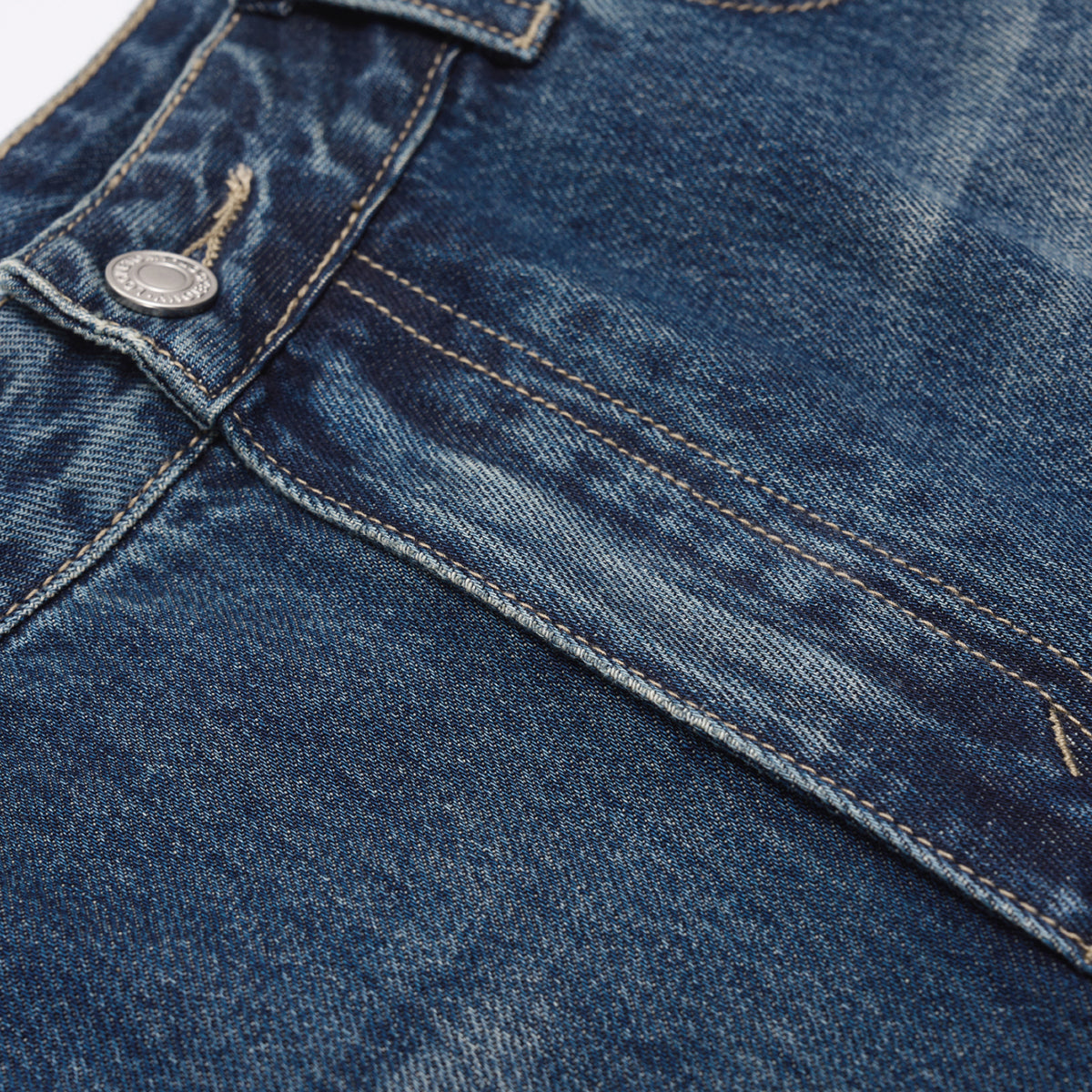 Bermudas holgadas de mezclilla lavada