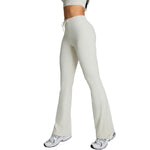 Drawstring Split-Hem Flare Leggings