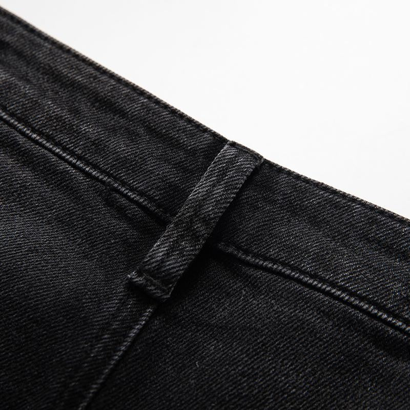 Risen Jeans Rose Embroidered Lace-Cut Jeans with Pearl Beading