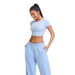 Ultra-Soft Crewneck Cropped T-Shirt