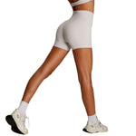 Solid Color Crossover Yoga Shorts