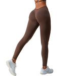 Solid Color V Waist Yoga Leggings