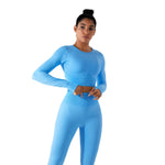 Camisa corta de manga larga con agujeros para los pulgares