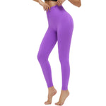 Leggings de yoga de cintura alta y color liso
