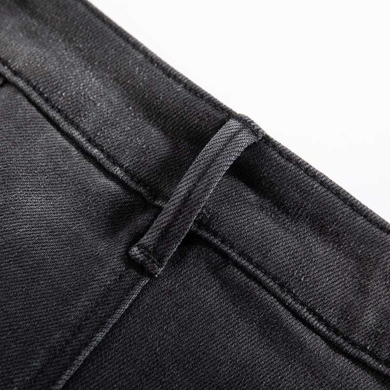 Risen Jeans Rhinestones & Pearls Embroidery Patchwork Ankle Jeans