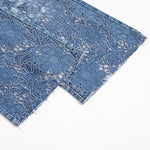 Risen Jeans Raw Hem Floral Lace-Cut Jeans with Rhinestones