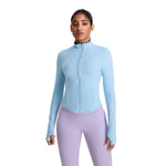 Women's Solid Color Full-Zip Jacket