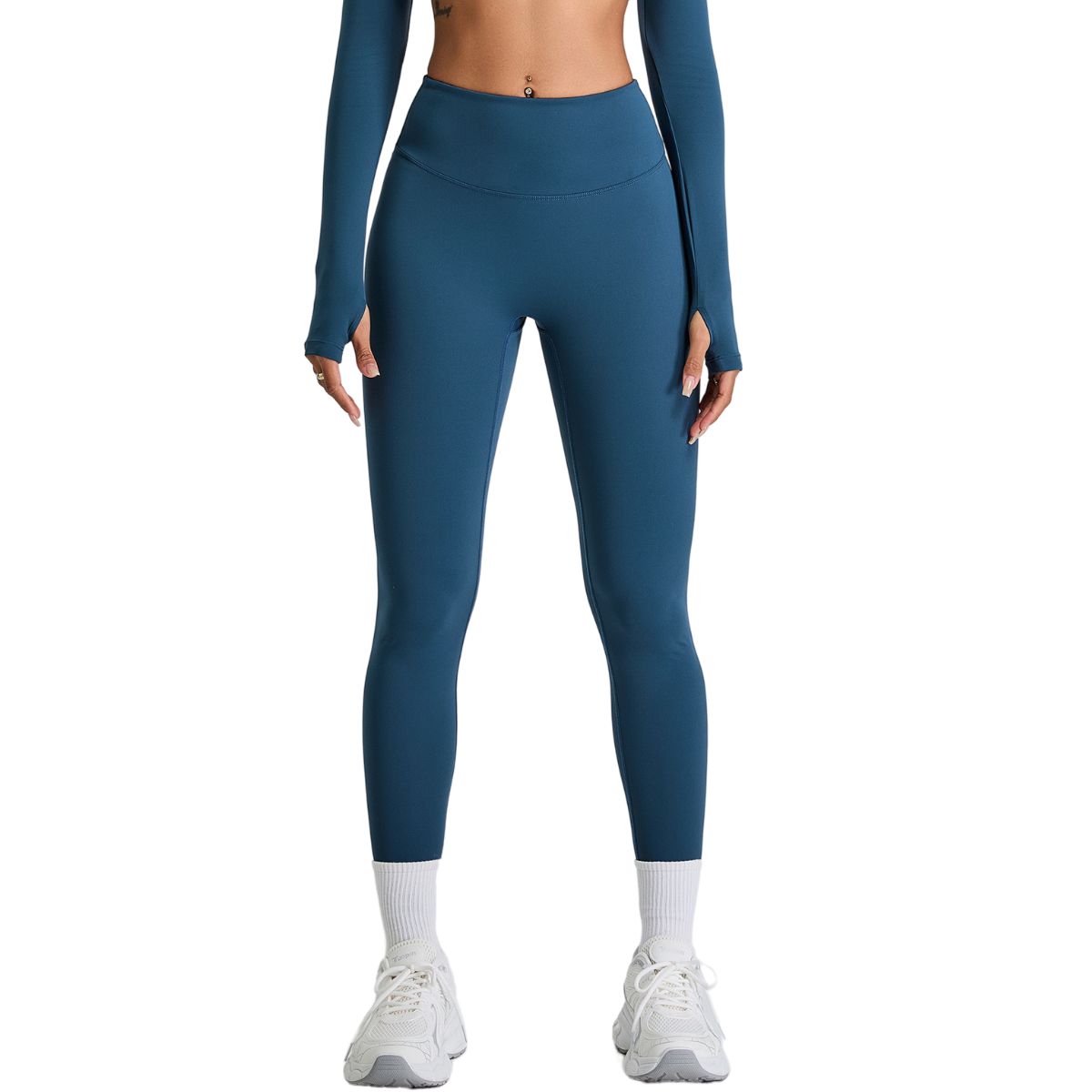 High-Waisted Solid Color Workout Leggings