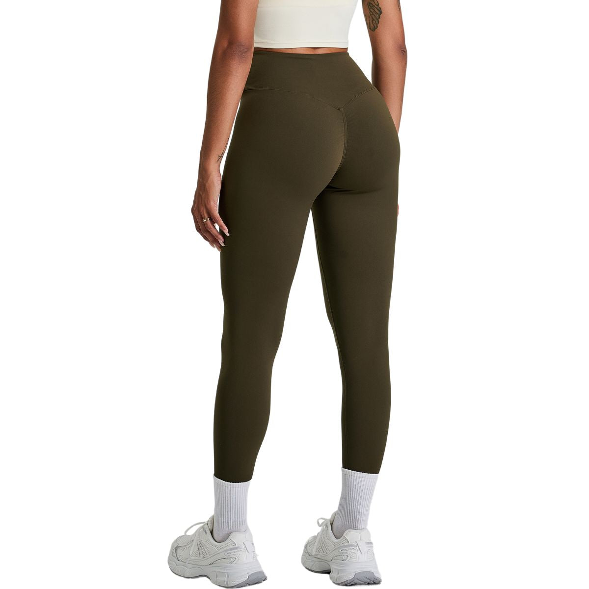 High-Waisted Solid Color Workout Leggings