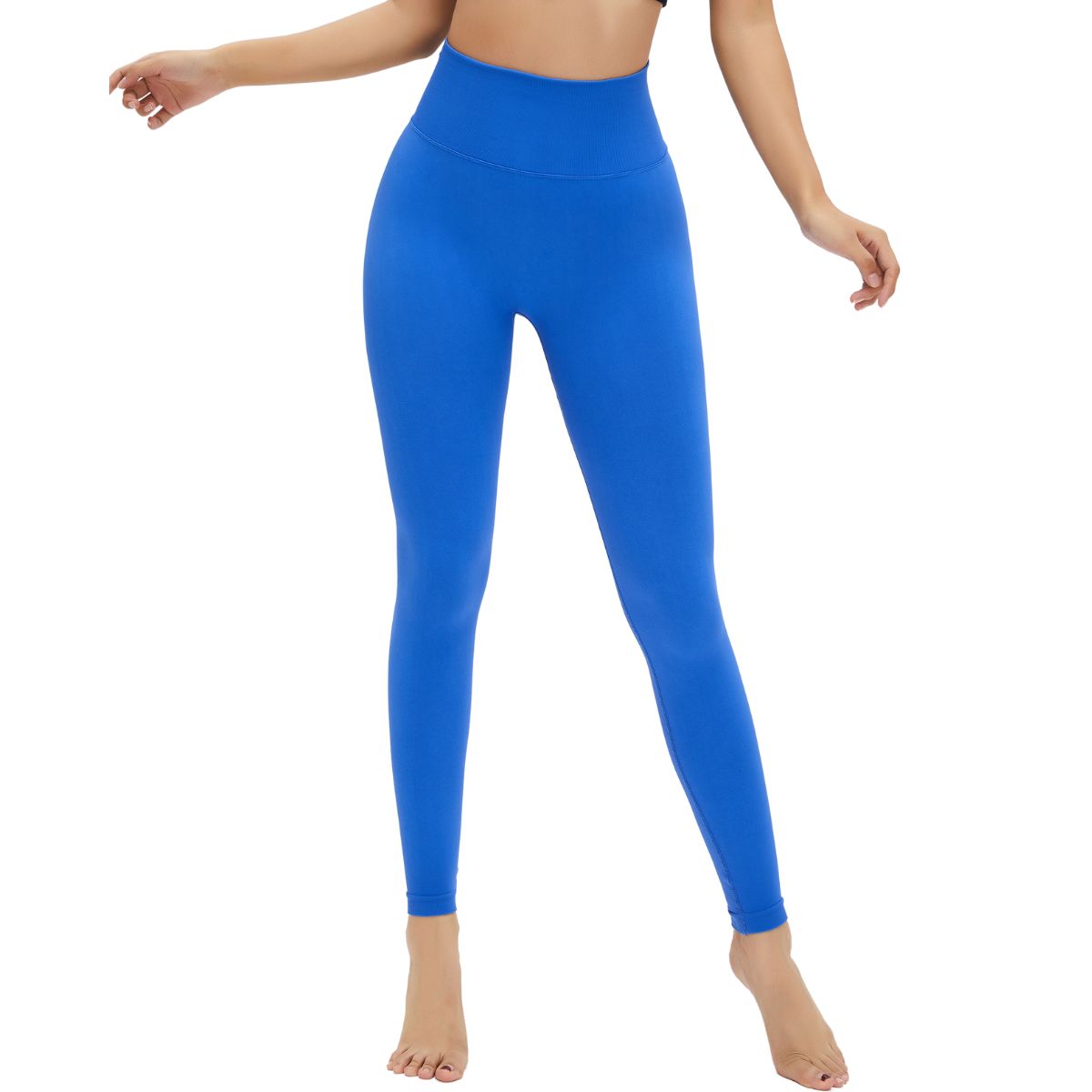 Leggings de yoga de cintura alta y color liso