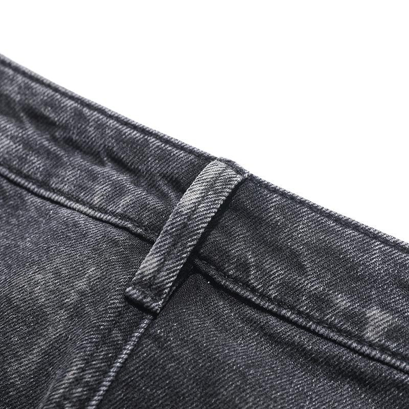 Risen Jeans Pearl-Embellished Embroidery Cut-Out Whisker Jeans