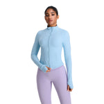 Women's Solid Color Full-Zip Jacket