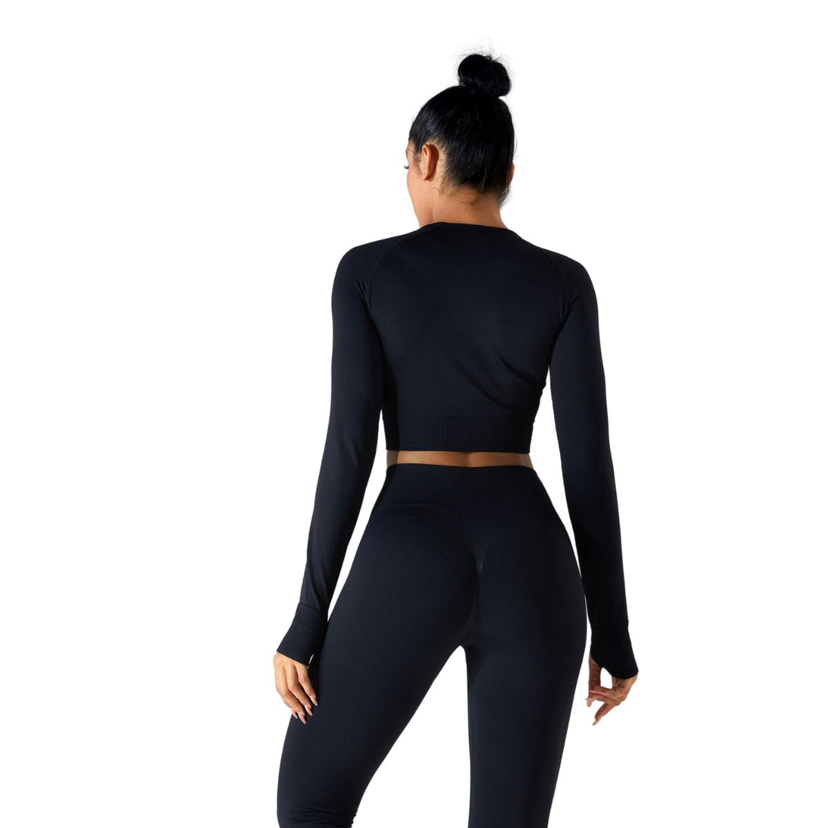 Camisa corta de manga larga con agujeros para los pulgares