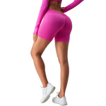 Solid Color V Waist Yoga Shorts