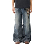 Vaqueros oversize con pliegues laterales