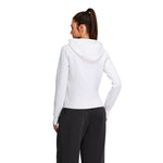 Sudadera con capucha y cierre completo, de color liso y corte holgado