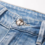 Risen Jeans Lightweight Embroidered Cut-Out Bootcut Jeans