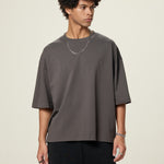 Plain Color Boxy Cotton T Shirt 6.9oz