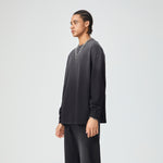 Crew Neck Stone Wash Long Sleeves Tee