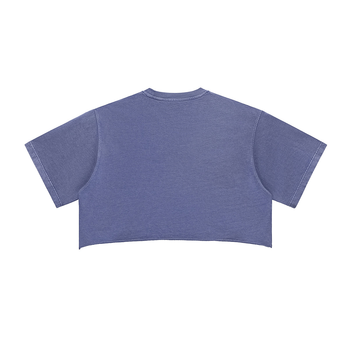 Camiseta corta vintage lavada con bordes sin rematar, 8.4 oz