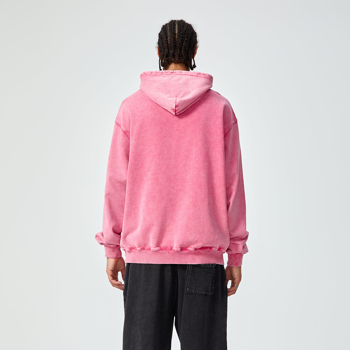 Washed Faded Kangaroo Pocket Hoodie