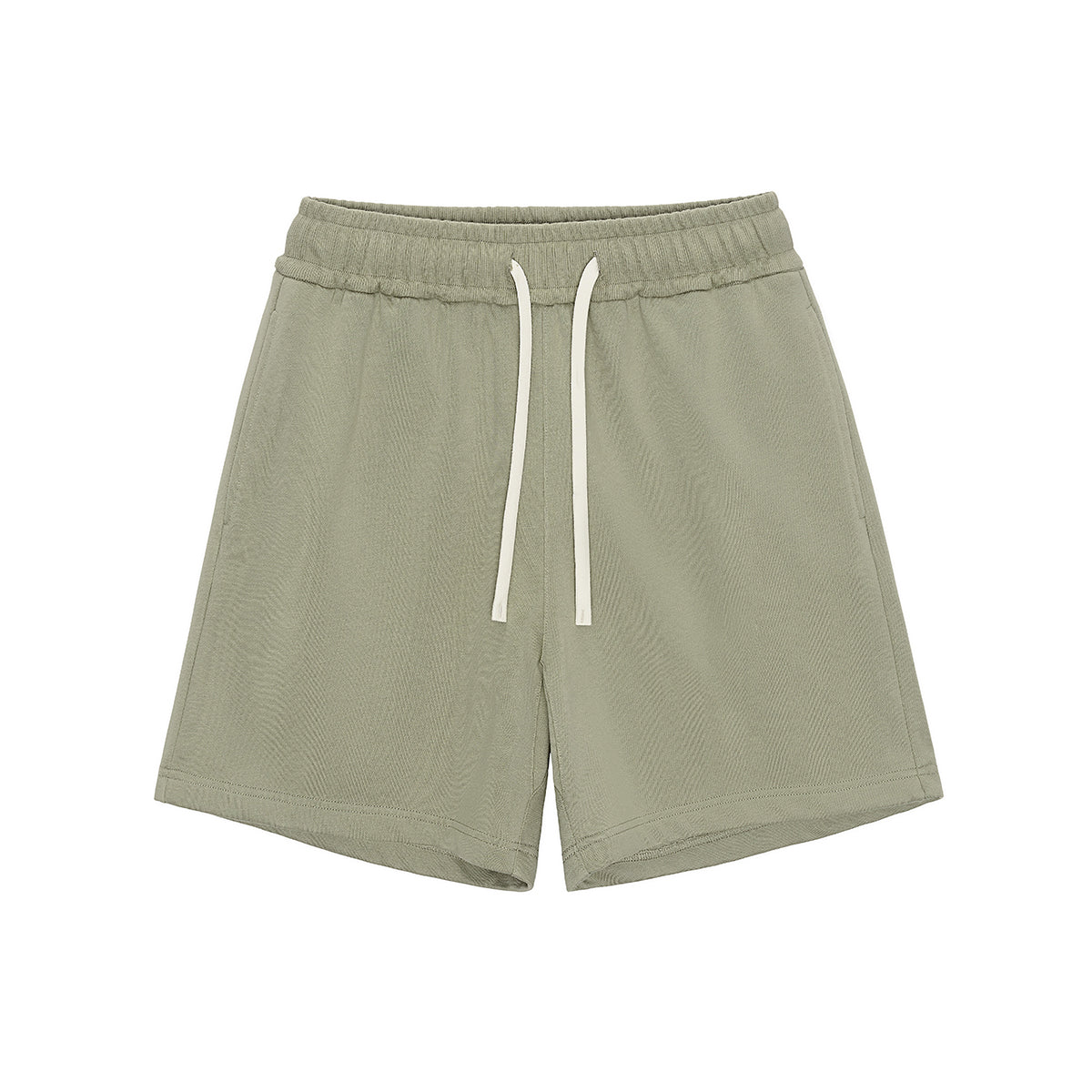 Solid Color Loose-Fit Drawstring Shorts