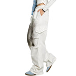 Paint-Splattered Cotton Cargo Pants