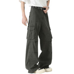 Straight-Leg Cotton Cargo Trousers