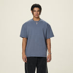 Crew Neck Washed Cotton T Shirt 7.8oz