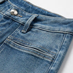 Risen Jeans Pearl-Embellished Embroidered Patchwork Cut-Out Jeans