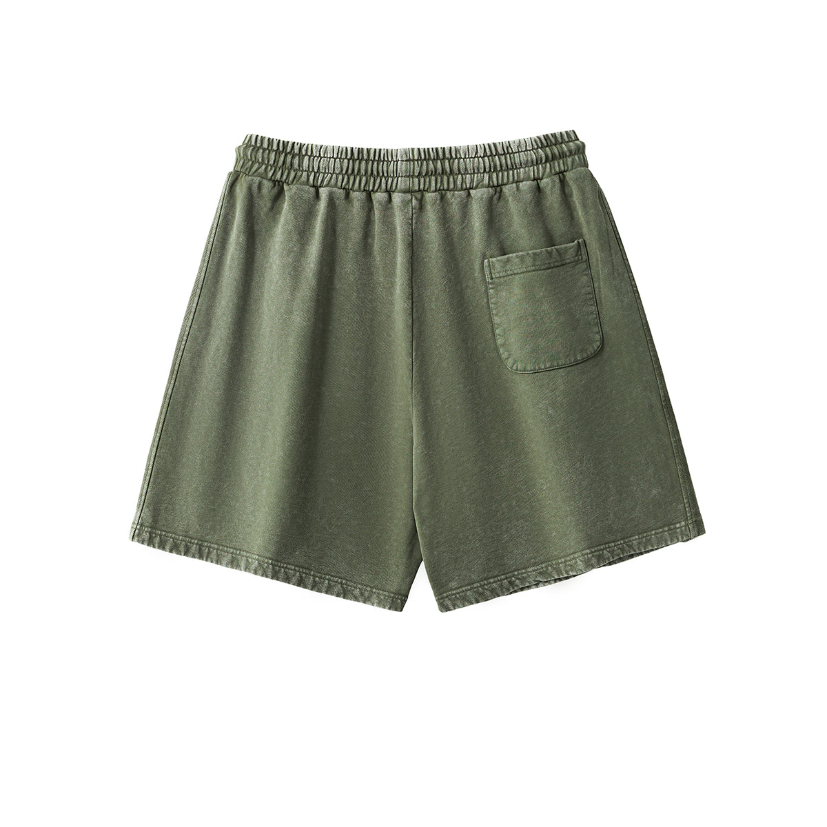 Faded Washed Loose-Fit Cotton Shorts