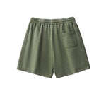 Faded Washed Loose-Fit Cotton Shorts